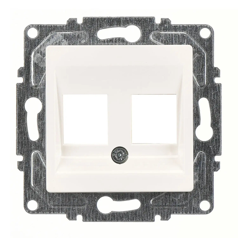 Eqona / Radius / Neoline İkili Data Priz (Jaksız), Fildişi Beyazı (Mekanizma + Tuş/Kapak) - Günsan