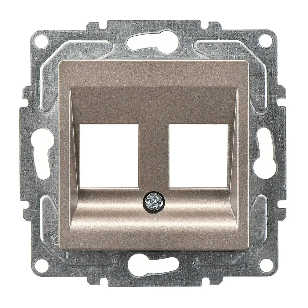 Eqona / Radius / Neoline İkili Data Priz (Jaksız), Mocha (Mekanizma + Tuş/Kapak) - Günsan Elektrik