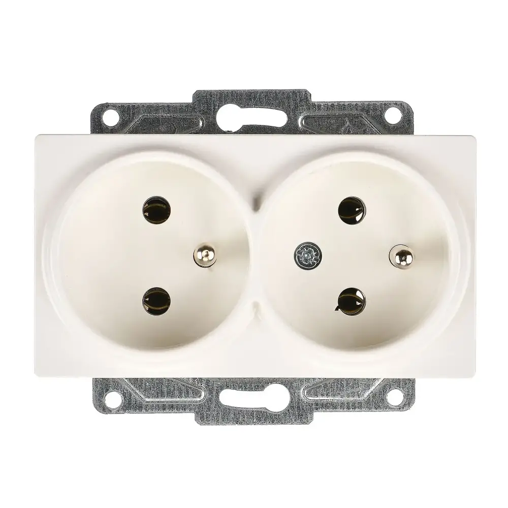 Eqona / Radius / Neoline İkili UPS Priz, Fildişi Beyazı (Mekanizma + Tuş/Kapak) - 1