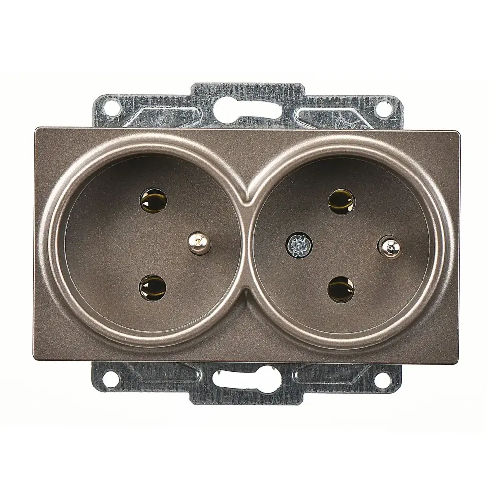 Eqona / Radius / Neoline İkili UPS Priz, Mocha (Mekanizma + Tuş/Kapak) 