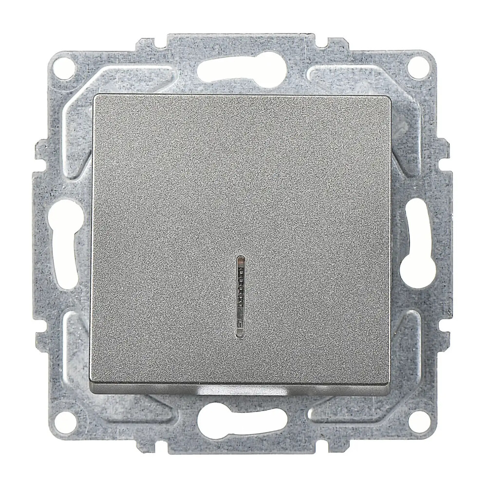 Illuminated Switch, Smoked Gray, (w/o Screw) - Günsan Elektrik