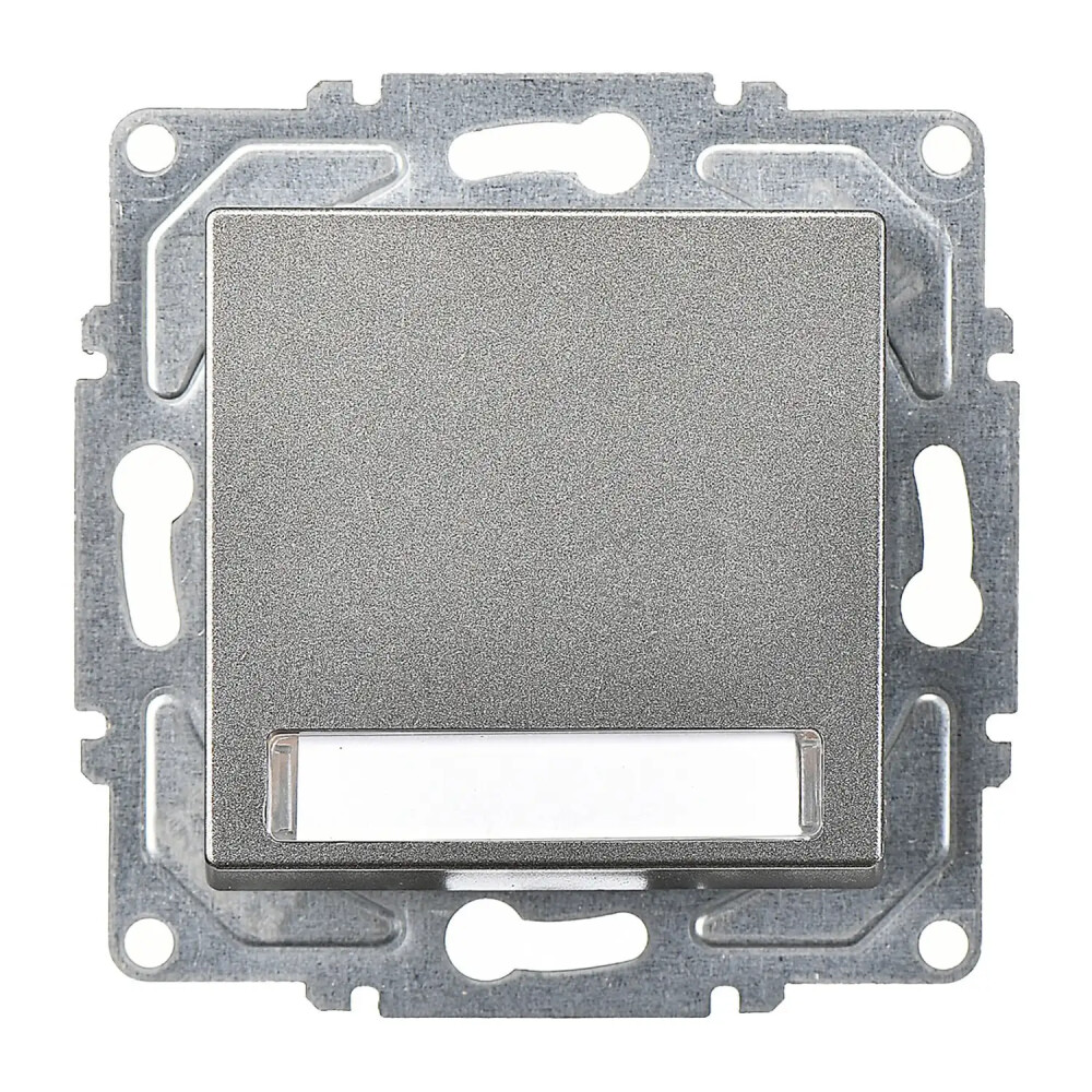 Illuminated Push Button with Label Holder, 12V, Smoked Gray - Günsan Elektrik