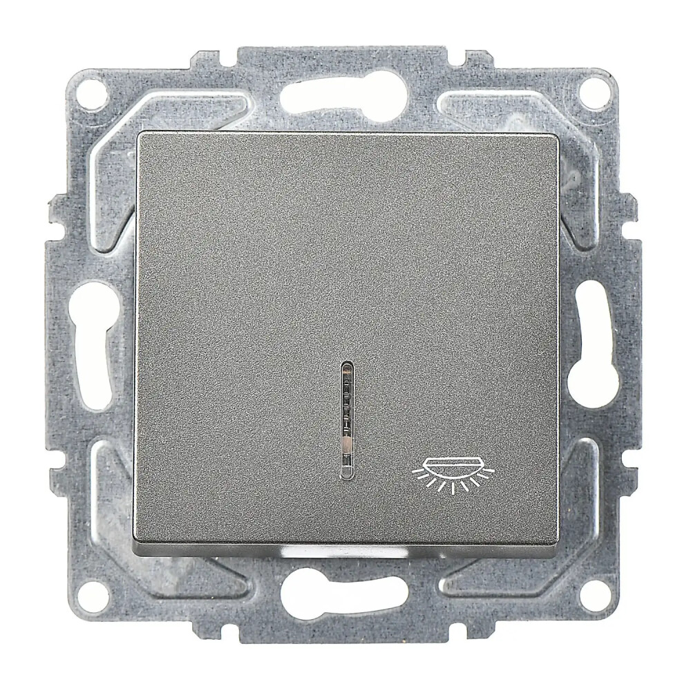 Illuminated Push Button, Smoked Gray, (w/o Screw) - Günsan Elektrik