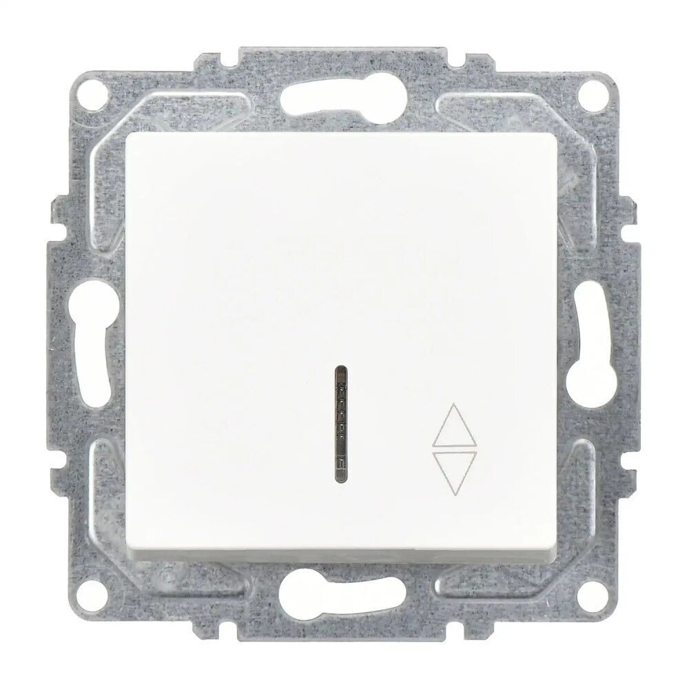 Illuminated 2 Way Switch, White - Günsan Elektrik