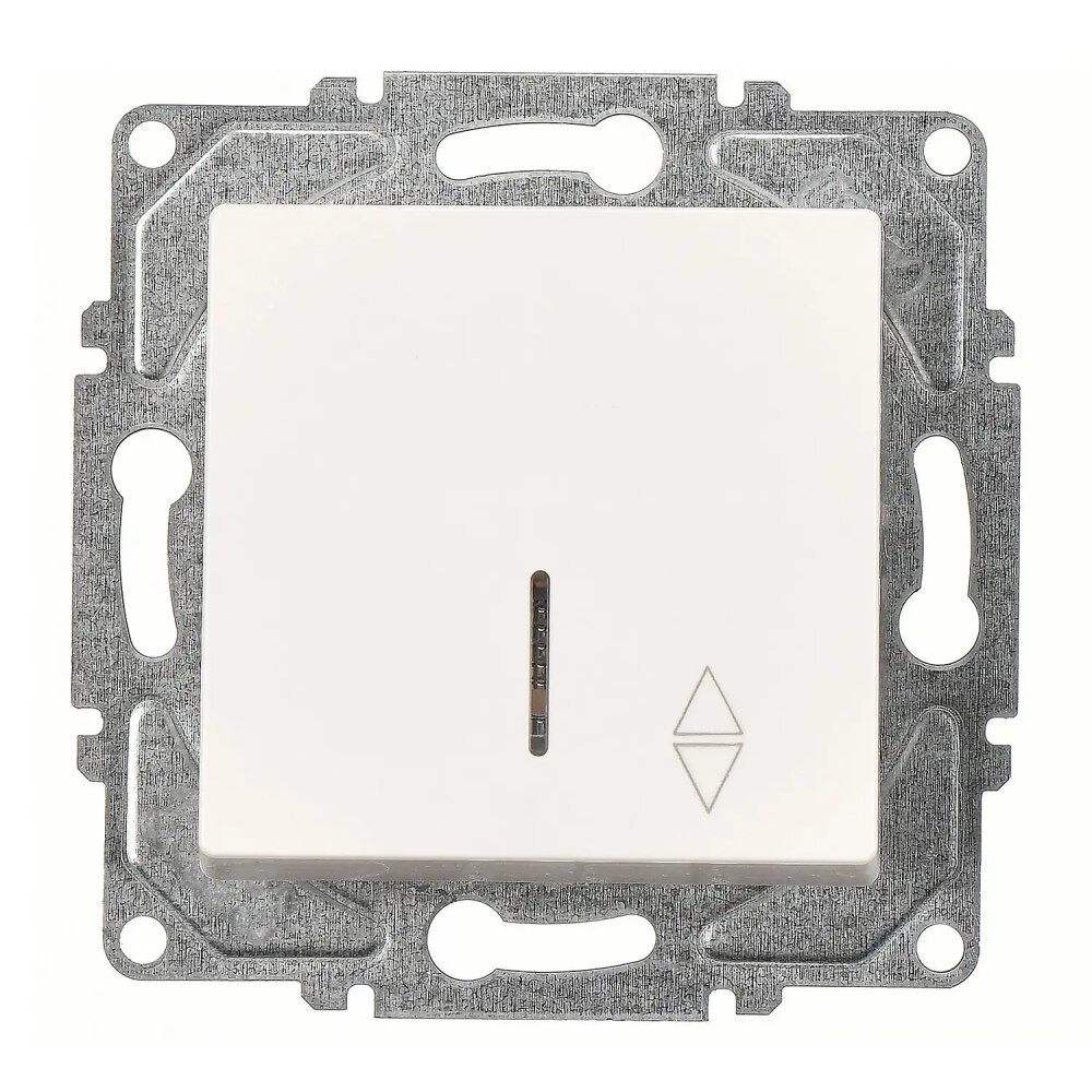 Eqona / Radius / Neoline Işıklı Vavien, Fildişi Beyazı (Mekanizma + Tuş/Kapak) - Günsan Elektrik