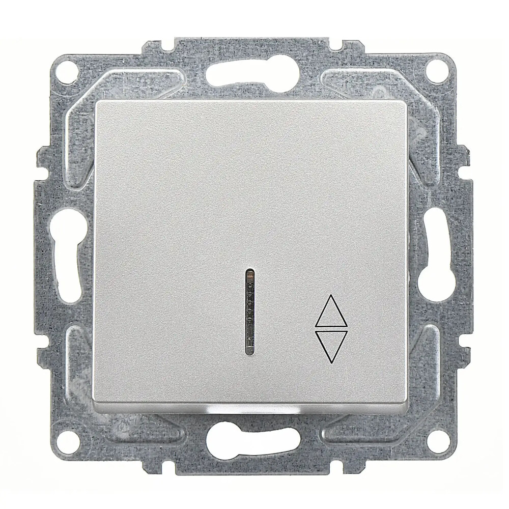 Eqona / Radius / Neoline Işıklı Vavien, Gümüş (Mekanizma + Tuş/Kapak) - Günsan Elektrik