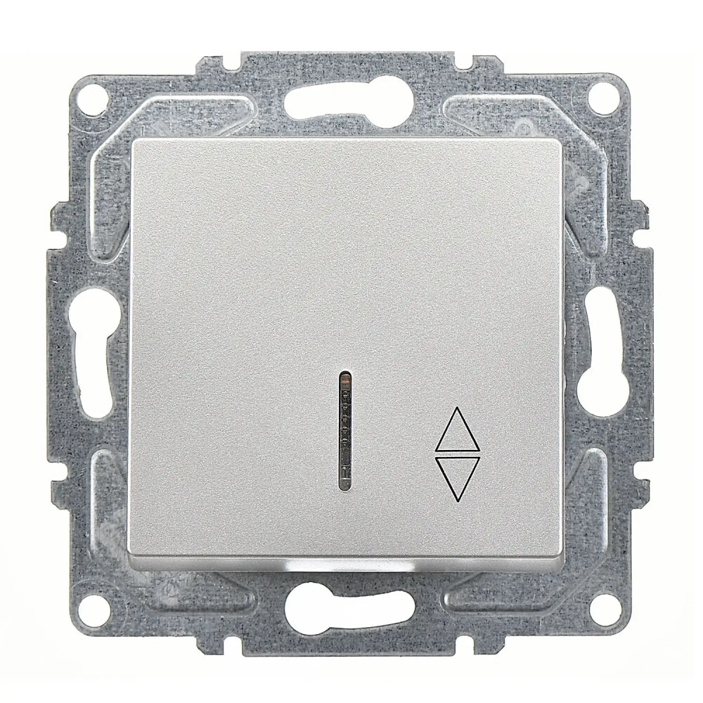 Eqona / Radius / Neoline Işıklı Vavien (klipsli), Gümüş (Mekanizma + Tuş/Kapak) - Günsan Elektrik