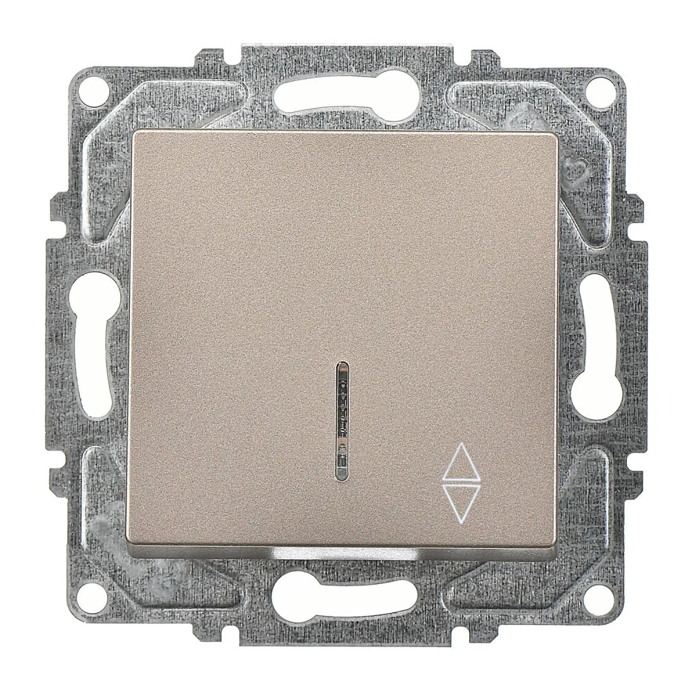 Eqona / Radius / Neoline Işıklı Vavien (klipsli), Mocha (Mekanizma + Tuş/Kapak) - Günsan Elektrik