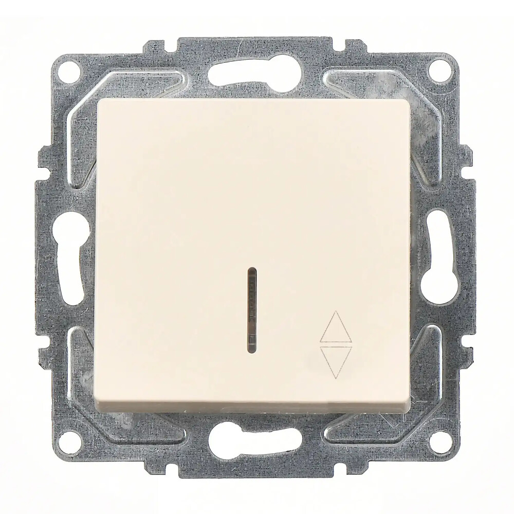 Eqona / Radius / Neoline Işıklı Vavien, Krem (Mekanizma + Tuş/Kapak) - Günsan Elektrik