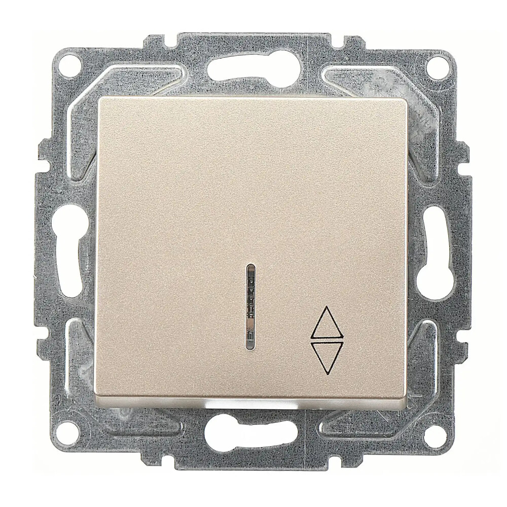 Eqona / Radius / Neoline Işıklı Vavien, Metalik Bej (Mekanizma + Tuş/Kapak) - Günsan Elektrik