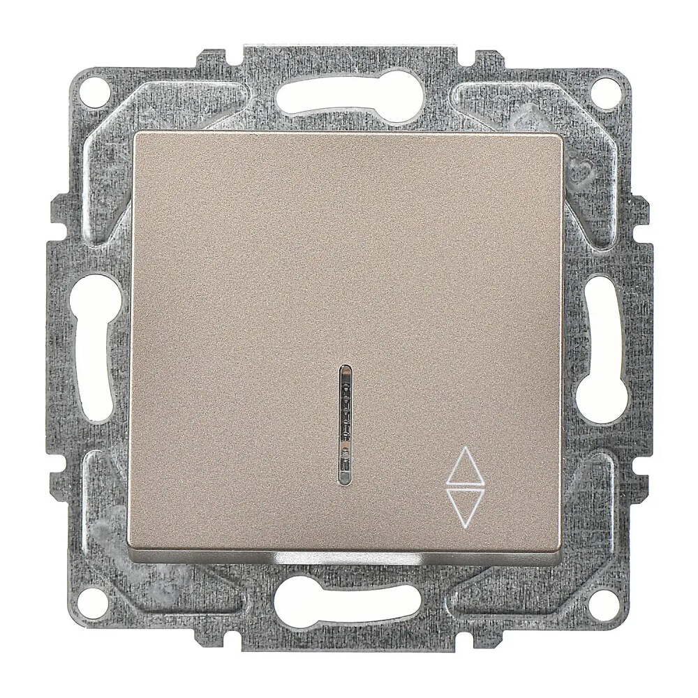 Eqona / Radius / Neoline Işıklı Vavien, Mocha (Mekanizma + Tuş/Kapak) - Günsan Elektrik