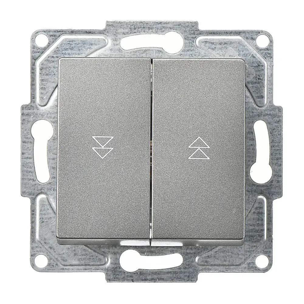 Eqona / Radius / Neoline Jaluzi Kumanda Anahtarı (İki Düğmeli) (klipsli), Füme (Mekanizma + Tuş/Kapak) - 1