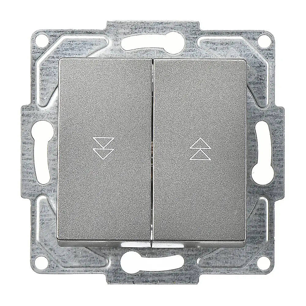 Eqona / Radius / Neoline Jaluzi Kumanda Anahtarı (İki Düğmeli) (klipsli), Füme (Mekanizma + Tuş/Kapak) - 1