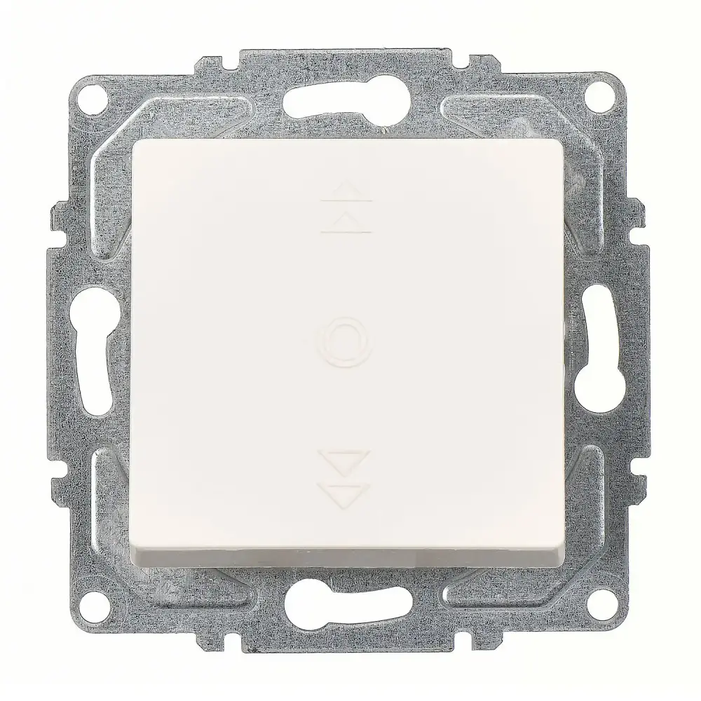 Eqona / Radius / Neoline Jaluzi Kumanda Anahtarı (Tek Düğmeli), Fildişi Beyazı (Mekanizma + Tuş/Kapak) 