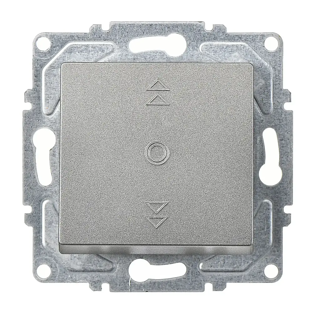 Eqona / Radius / Neoline Jaluzi Kumanda Anahtarı (Tek Düğmeli), Füme (Mekanizma + Tuş/Kapak) 