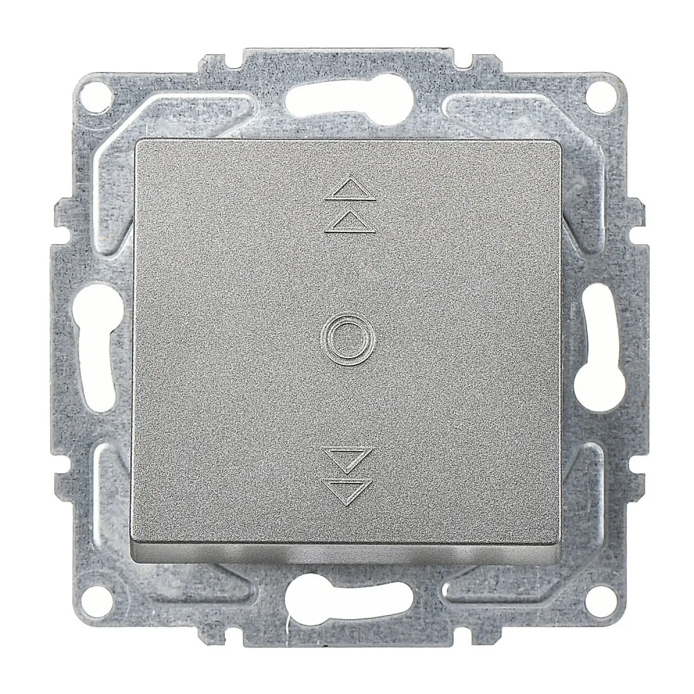 Eqona / Radius / Neoline Jaluzi Kumanda Anahtarı (Tek Düğmeli), Füme (Mekanizma + Tuş/Kapak) - Günsan Elektrik