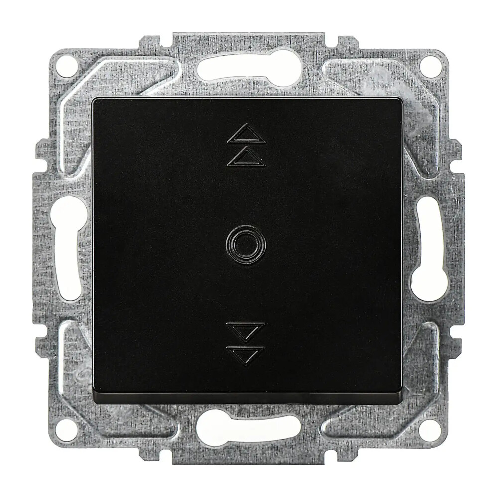 Roller Blind Switch, 1 Gang, M.Black - Günsan Elektrik
