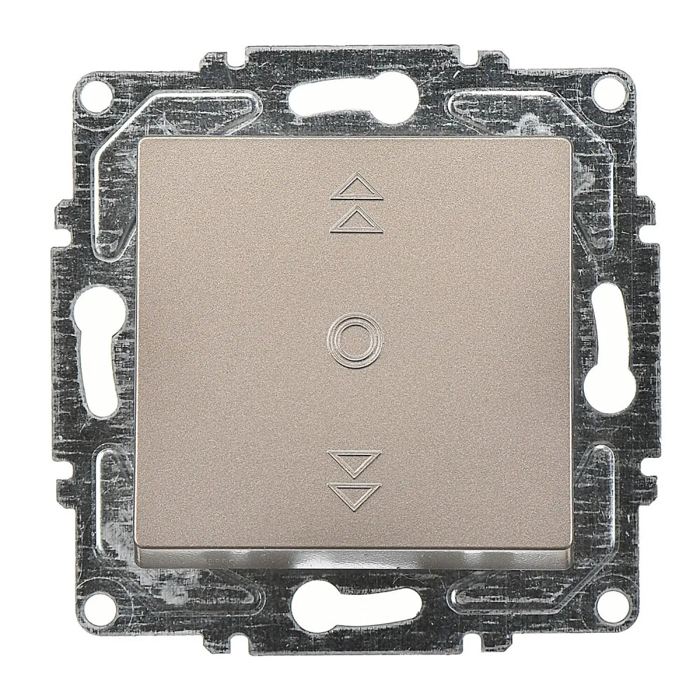 Eqona / Radius / Neoline Jaluzi Kumanda Anahtarı (Tek Düğmeli), Mocha (Mekanizma + Tuş/Kapak) - Günsan Elektrik