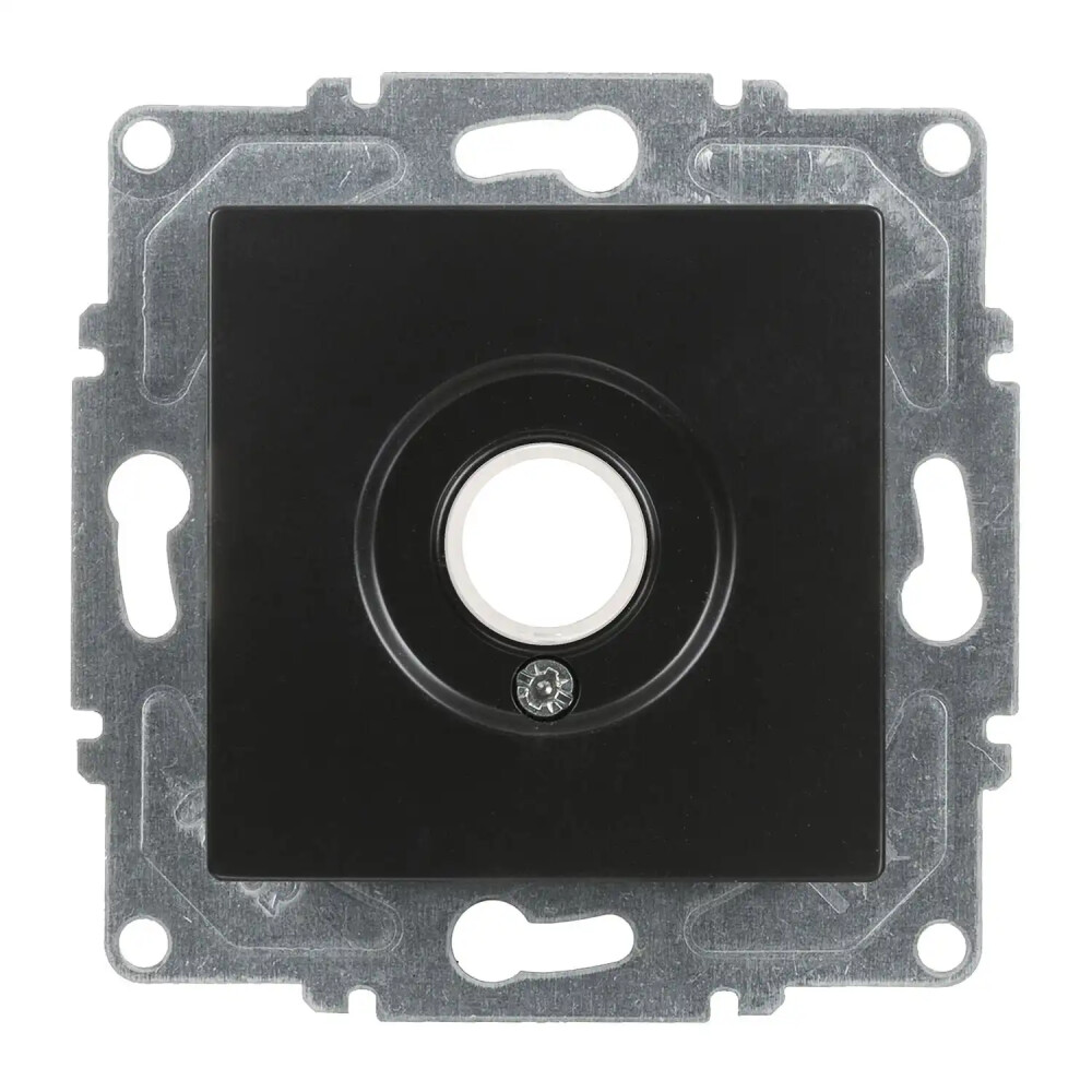 Eqona / Radius / Neoline Kablo Çıkışı, Metalik Siyah (Mekanizma + Tuş/Kapak) - Günsan Elektrik