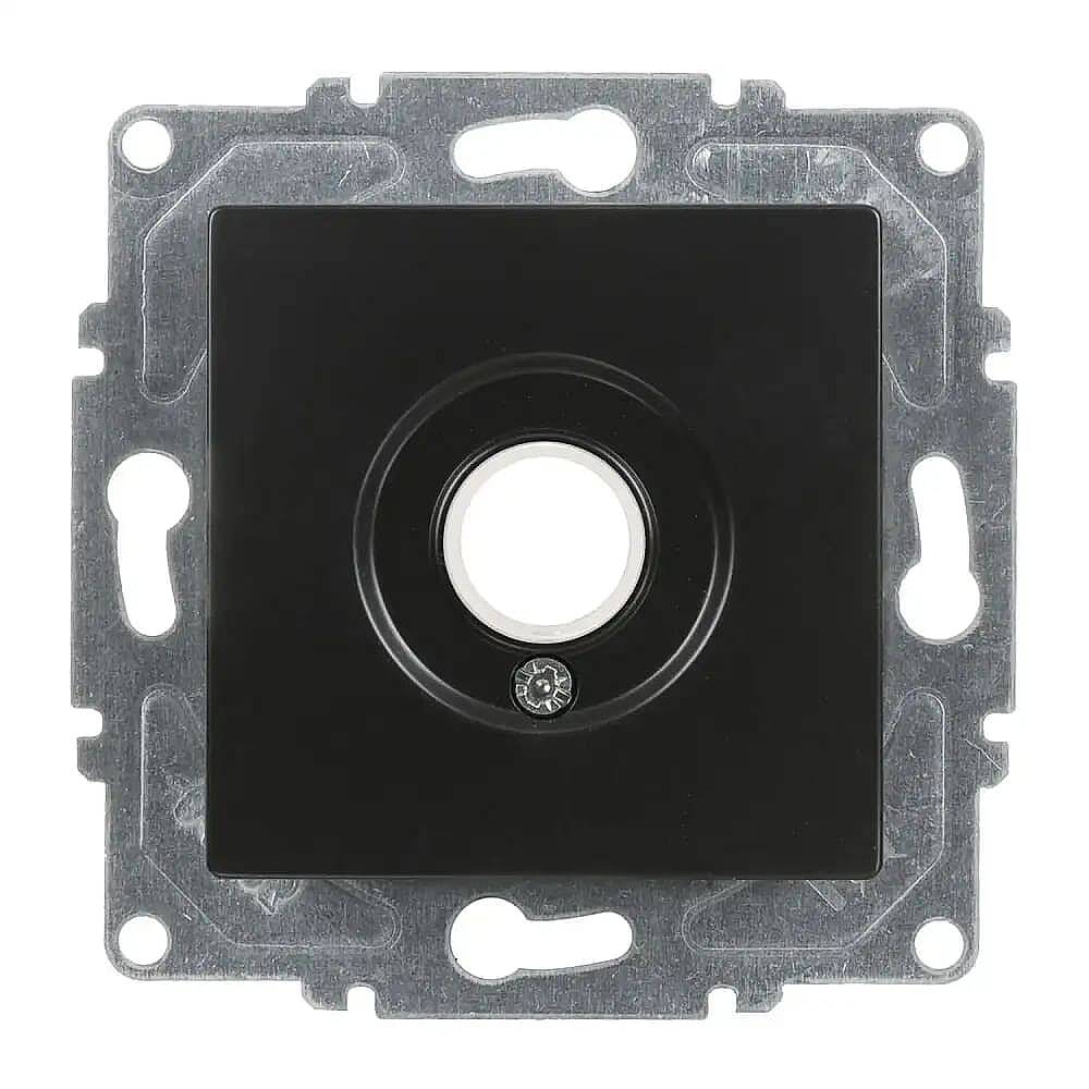 Eqona / Radius / Neoline Kablo Çıkışı, Metalik Siyah (Mekanizma + Tuş/Kapak) - 1