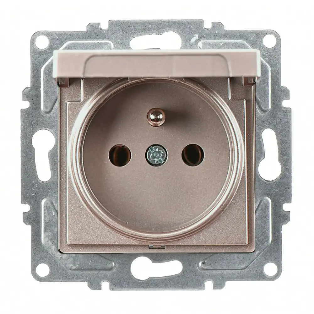 Eqona / Radius / Neoline Kapaklı UPS Priz, Mocha (Mekanizma + Tuş/Kapak) - 1