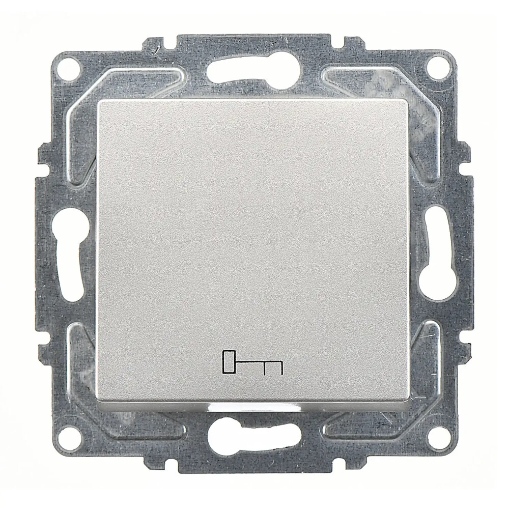 Eqona / Radius / Neoline Kapı Otomatiği (klipsli), Gümüş (Mekanizma + Tuş/Kapak) - Günsan Elektrik