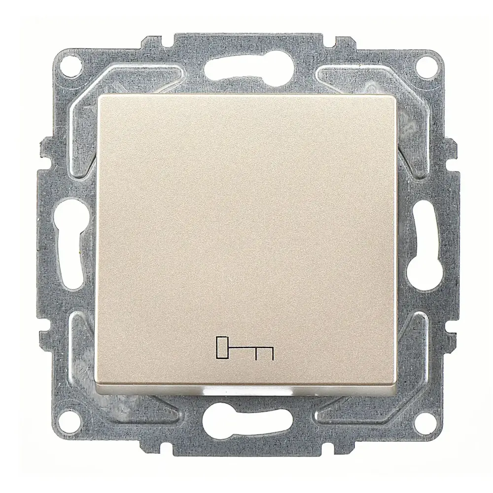 Eqona / Radius / Neoline Kapı Otomatiği, Metalik Bej (Mekanizma + Tuş/Kapak) 