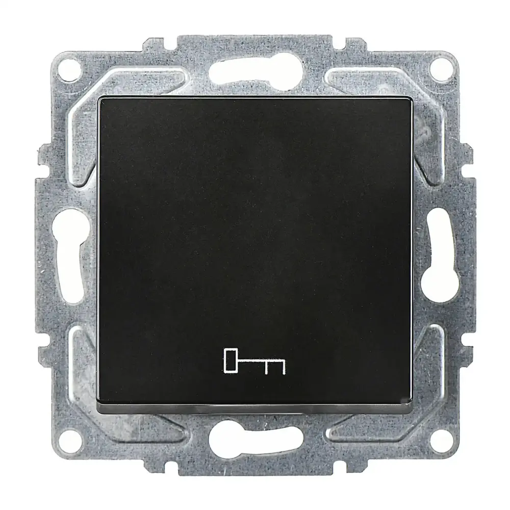 Eqona / Radius / Neoline Kapı Otomatiği, Metalik Siyah (Mekanizma + Tuş/Kapak) 