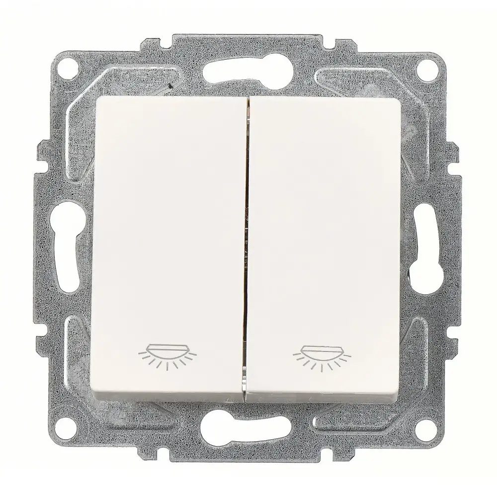 Eqona / Radius / Neoline Komütatör Liht, Fildişi Beyazı (Mekanizma + Tuş/Kapak) - 1