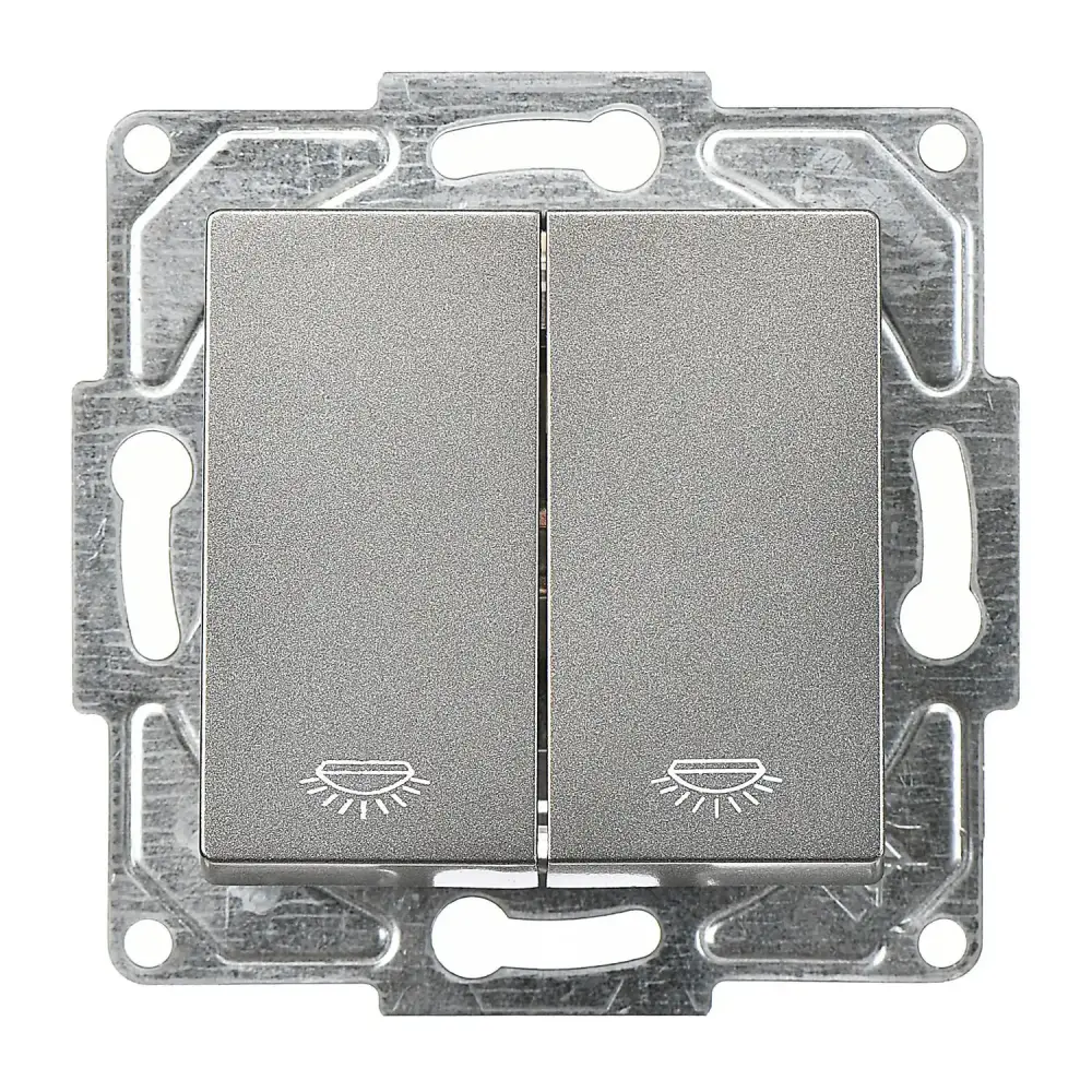 Eqona / Radius / Neoline Komütatör Liht, Füme (Mekanizma + Tuş/Kapak) - 1