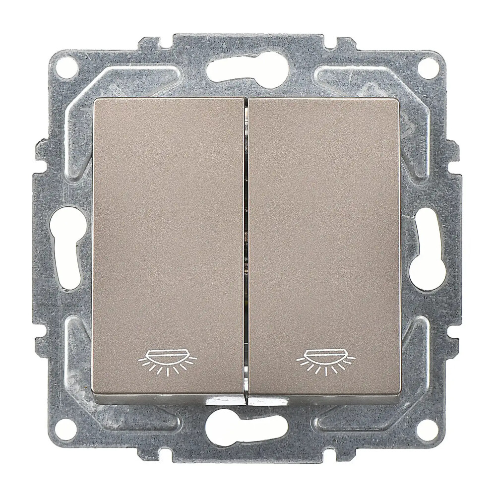 Eqona / Radius / Neoline Komütatör Liht, Mocha (Mekanizma + Tuş/Kapak) - Günsan Elektrik