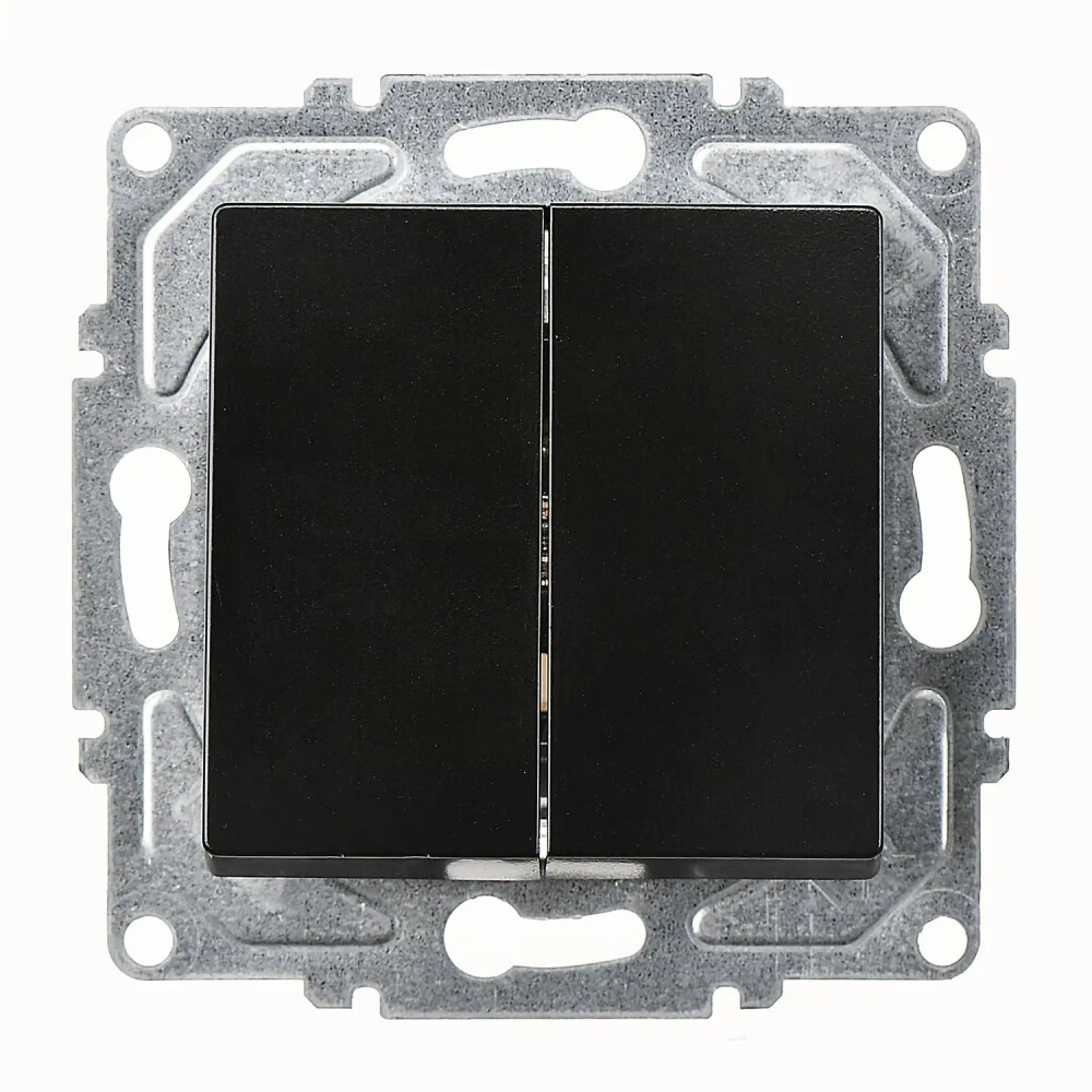 2 Gang Switch, M.Black - Günsan Elektrik