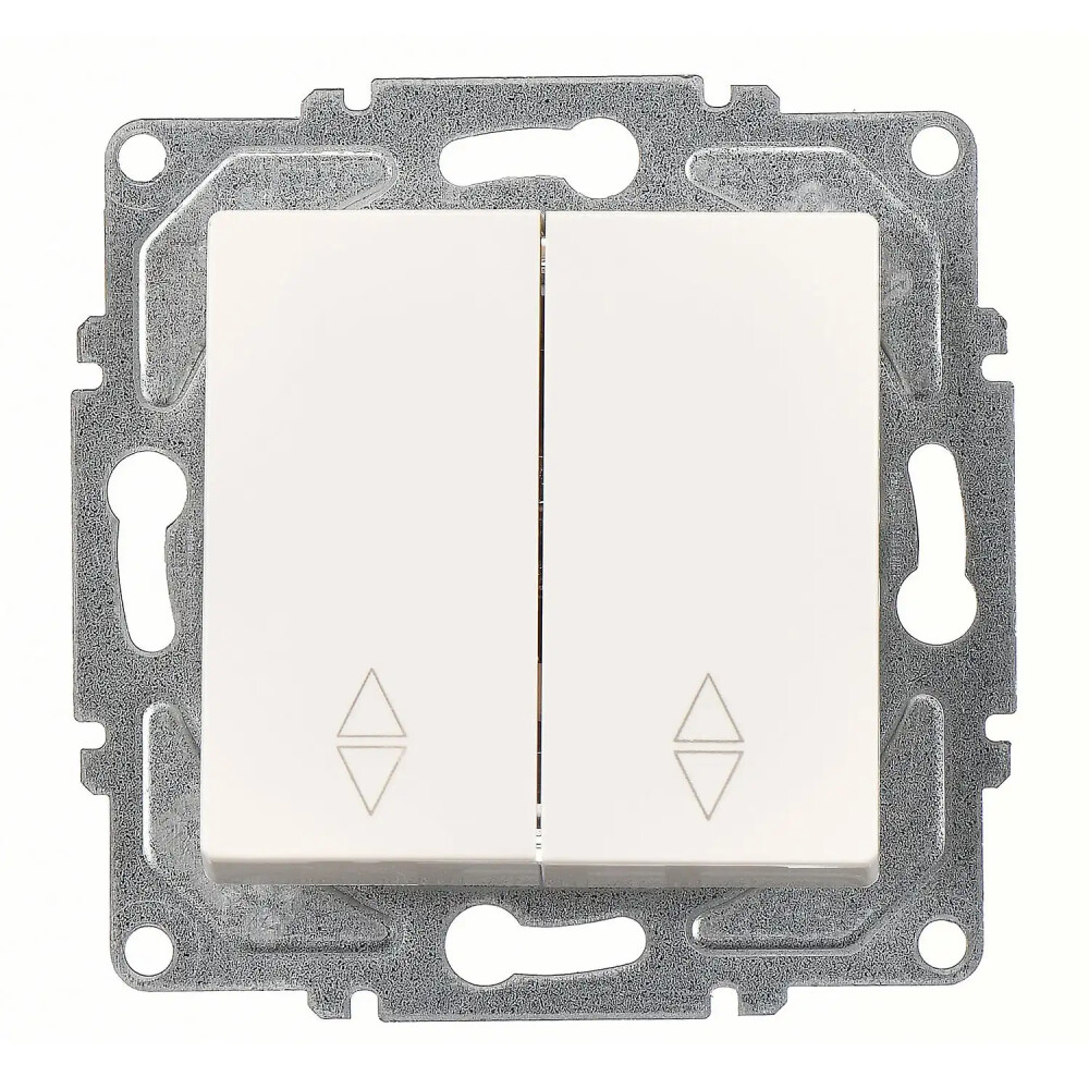 2 Gang 2 Way Switch, Ivory White - Günsan Elektrik