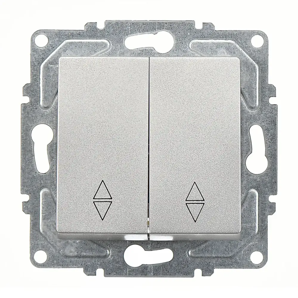 Eqona / Radius / Neoline Komütatör Vavien, Gümüş (Mekanizma + Tuş/Kapak) 