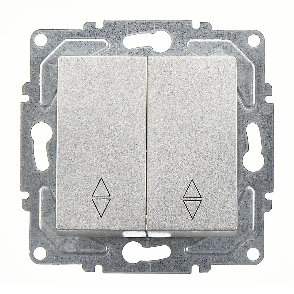 Eqona / Radius / Neoline Komütatör Vavien, Gümüş (Mekanizma + Tuş/Kapak) - Günsan Elektrik