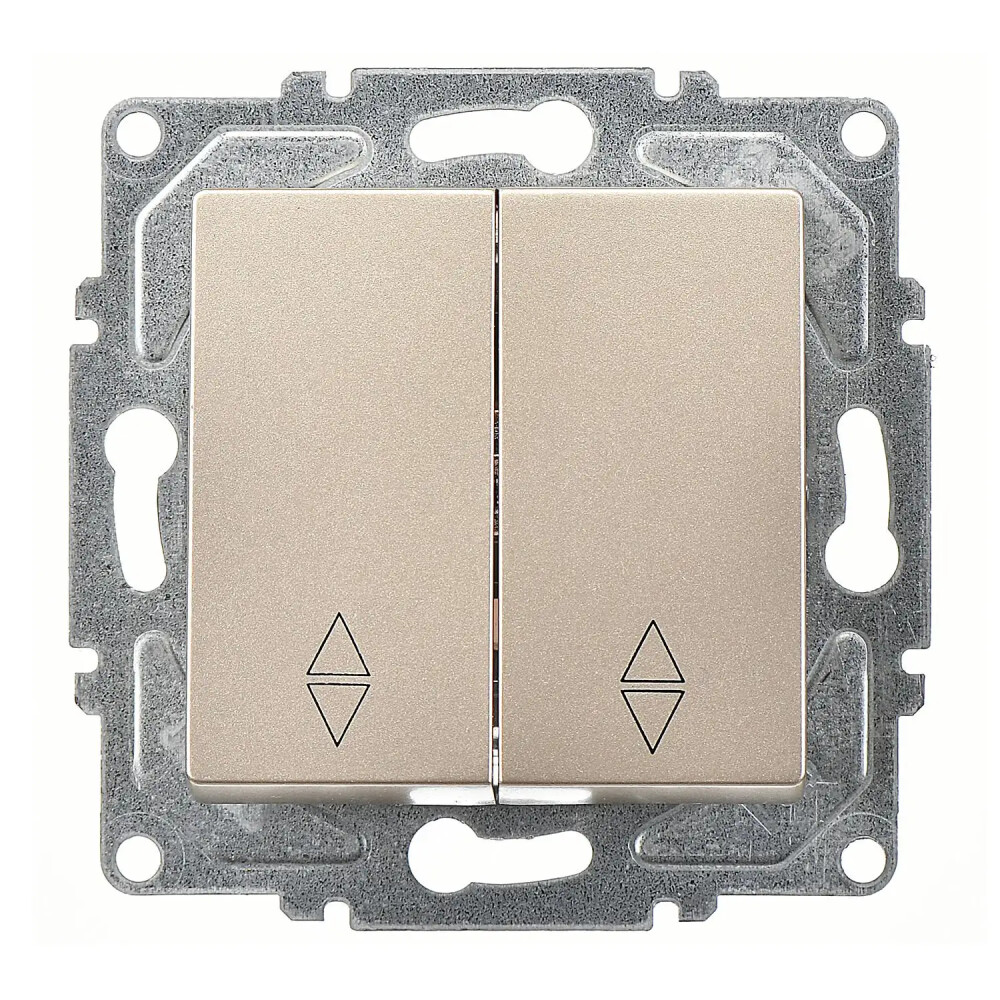 2 Gang 2 Way Switch, M.Beige - Günsan Elektrik