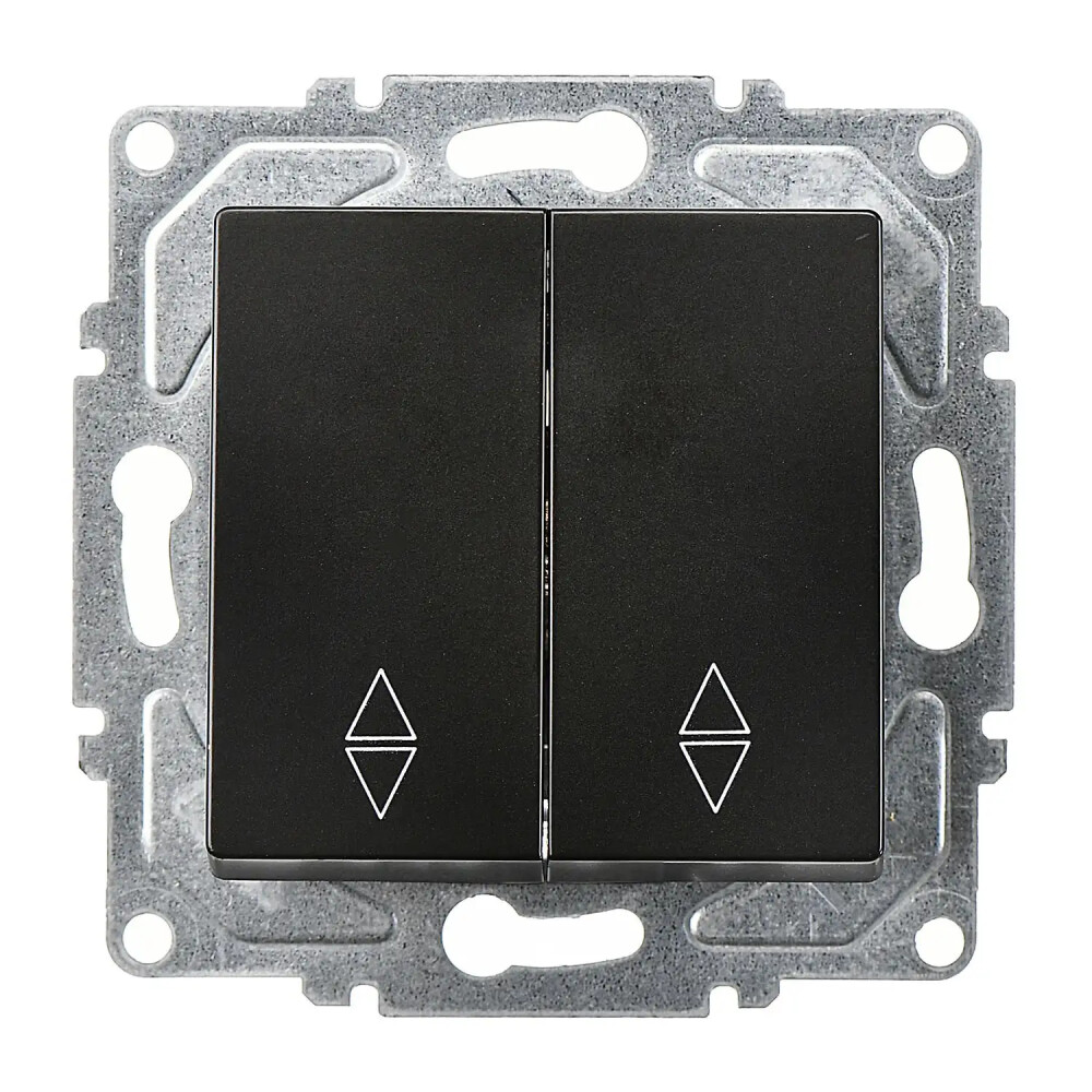 2 Gang 2 Way Switch, M.Black - Günsan Elektrik