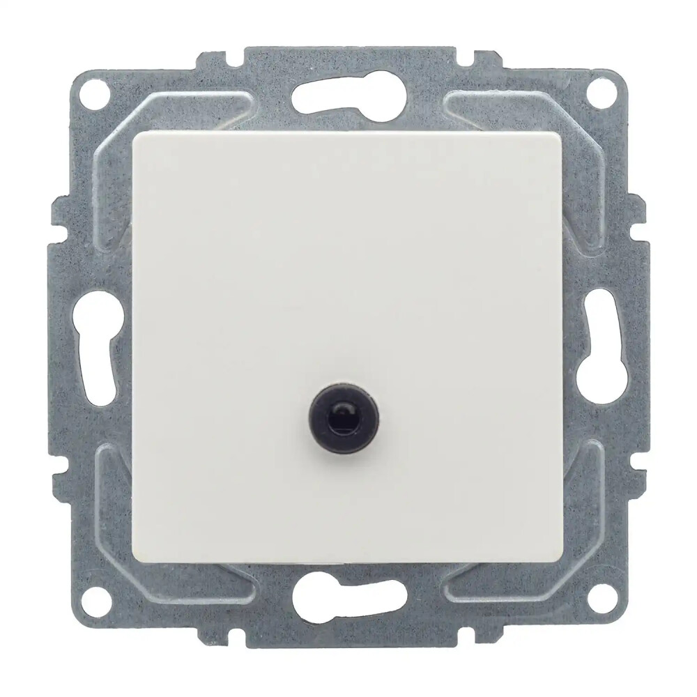 Eqona / Radius / Neoline Kulaklık Jakı, Fildişi Beyazı (Mekanizma + Tuş/Kapak) - Günsan Elektrik