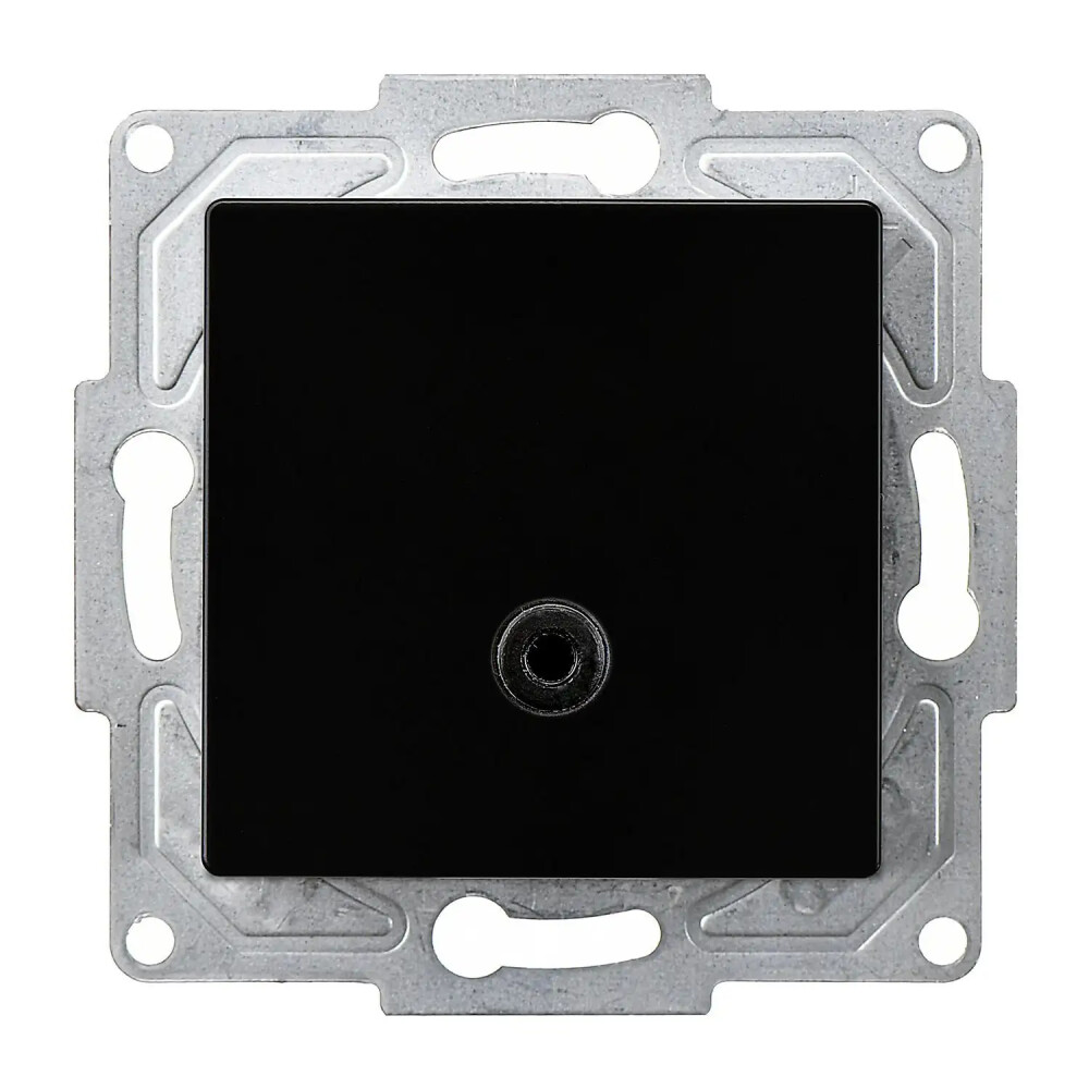 Eqona / Radius / Neoline Kulaklık Jakı, Metalik Siyah (Mekanizma + Tuş/Kapak) - Günsan Elektrik