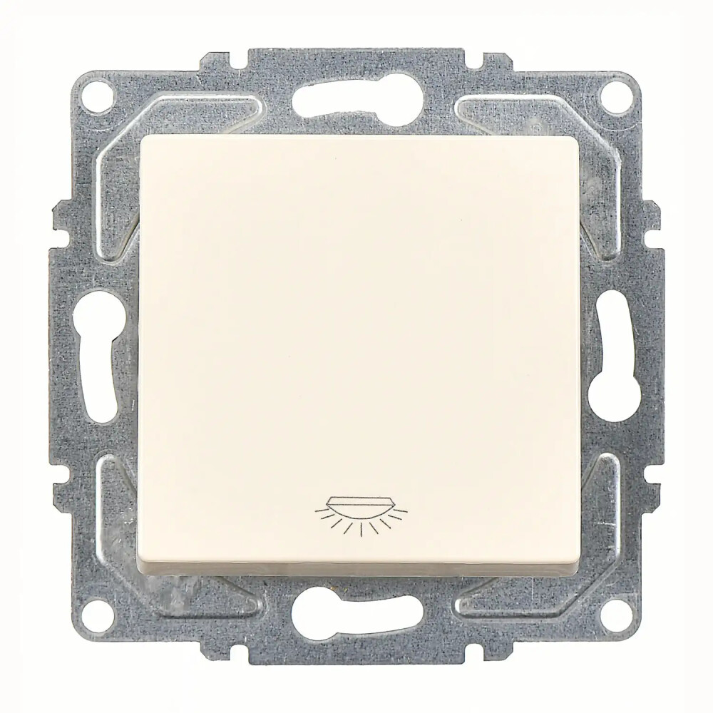 Push Button, Cream, (w/o Screw) - Günsan Elektrik