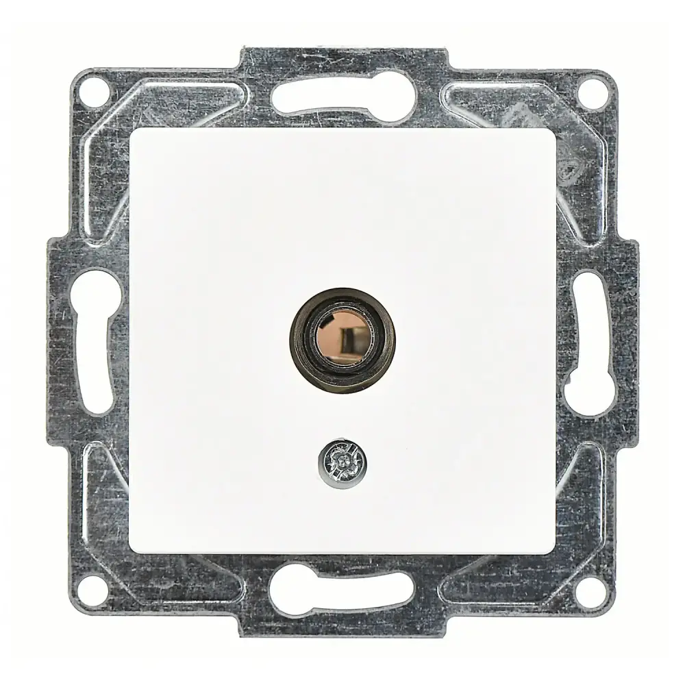 Eqona / Radius / Neoline Mikrofon Prizi, Beyaz (Mekanizma + Tuş/Kapak) - 1
