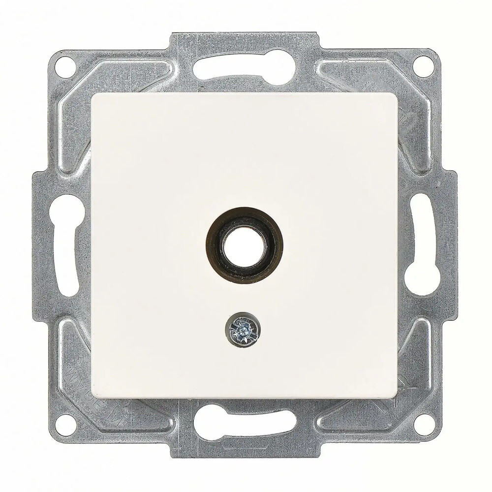 Eqona / Radius / Neoline Mikrofon Prizi, Fildişi Beyazı (Mekanizma + Tuş/Kapak) - Günsan Elektrik