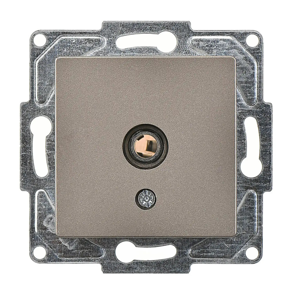 Eqona / Radius / Neoline Mikrofon Prizi, Mocha (Mekanizma + Tuş/Kapak) - Günsan Elektrik