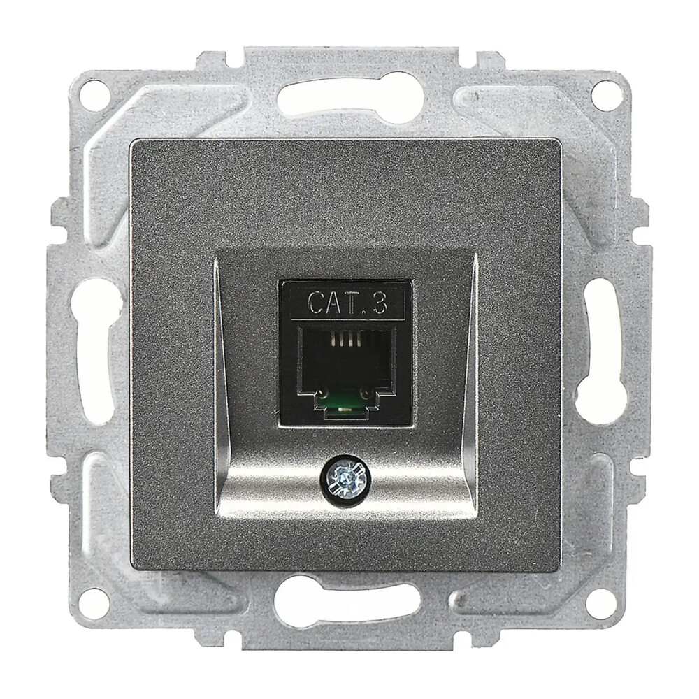 Telephone Socket, Cat3, Smoked Gray - Günsan