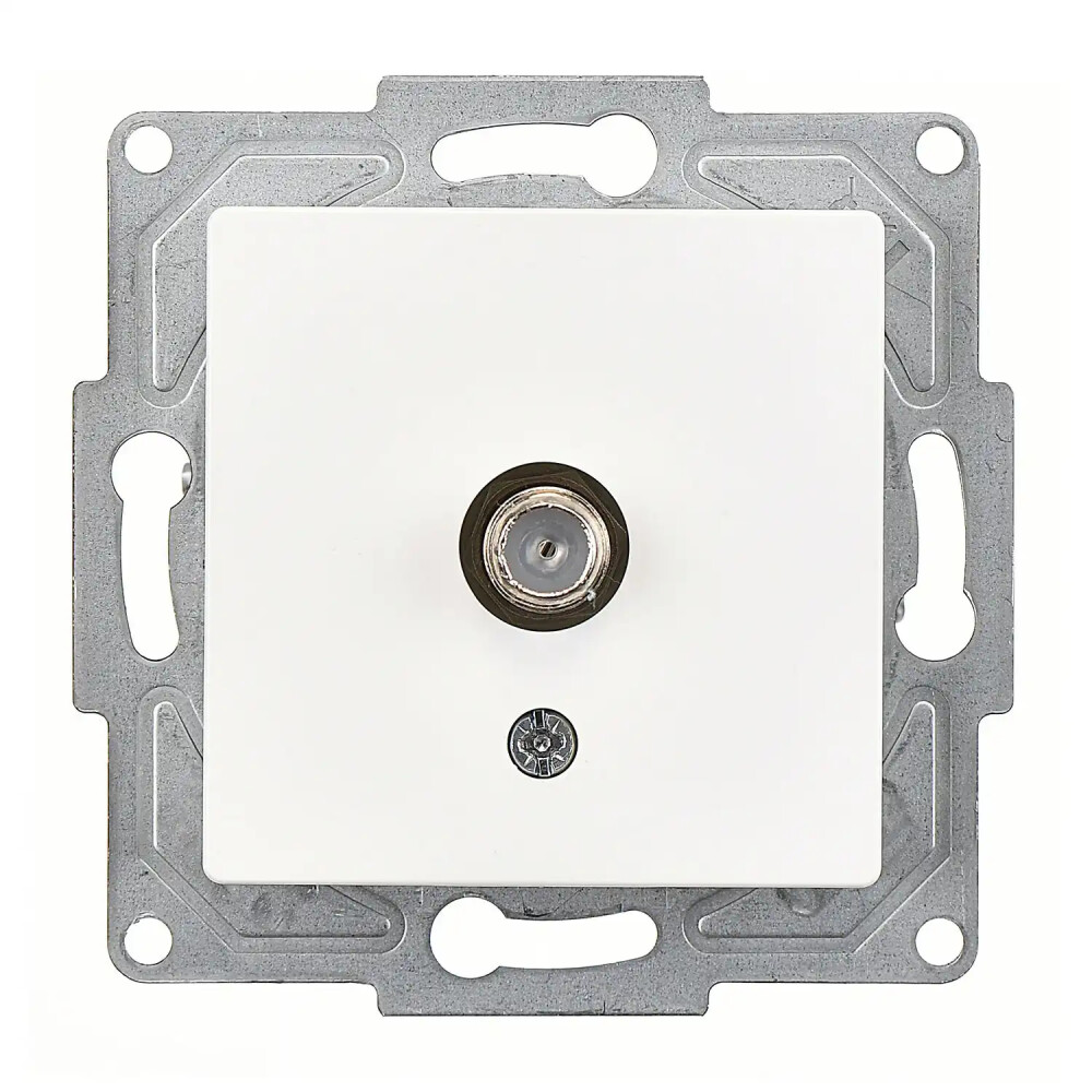 Eqona / Radius / Neoline Tekli Uydu Prizi Eko, Beyaz (Mekanizma + Tuş/Kapak) - Günsan Elektrik