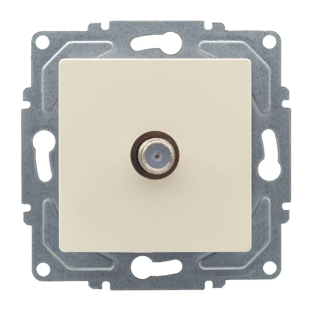 Eqona / Radius / Neoline Tekli Uydu Prizi Eko, Krem (Mekanizma + Tuş/Kapak) - Günsan Elektrik