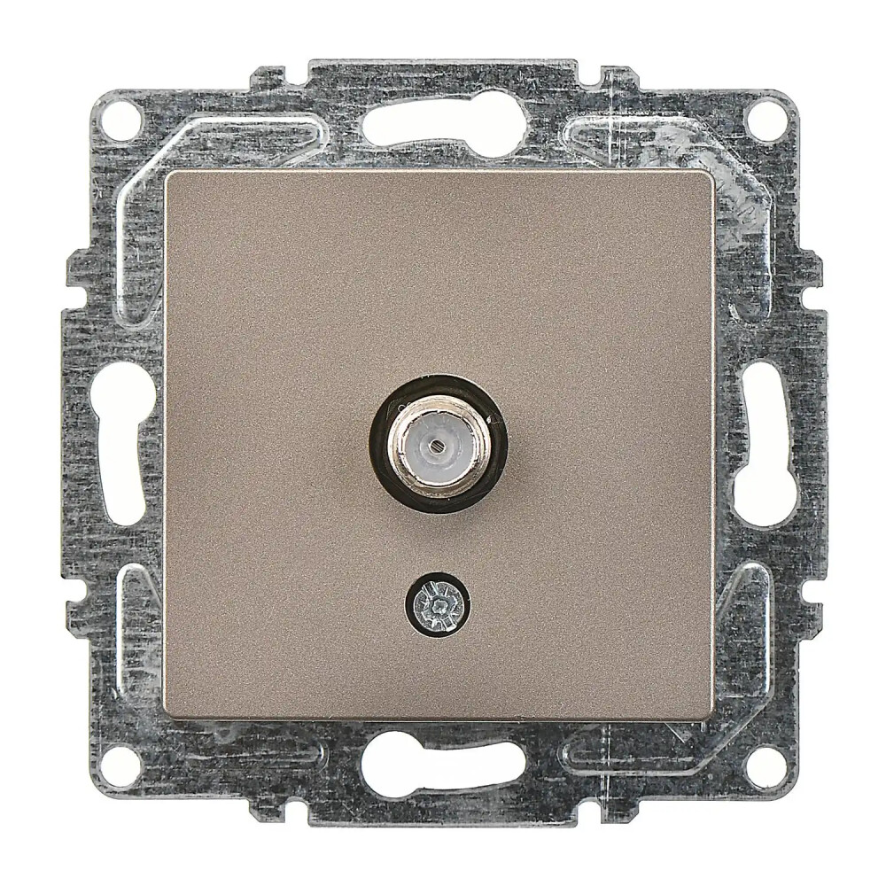 Eqona / Radius / Neoline Tekli Uydu Prizi Eko, Mocha (Mekanizma + Tuş/Kapak) - Günsan