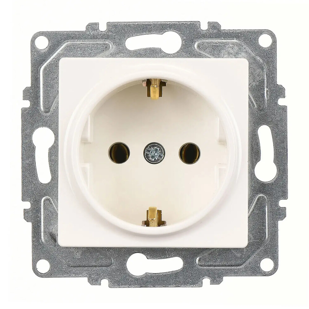 Eqona / Radius / Neoline Topraklı Priz, Fildişi Beyazı (Mekanizma + Tuş/Kapak) - Günsan Elektrik