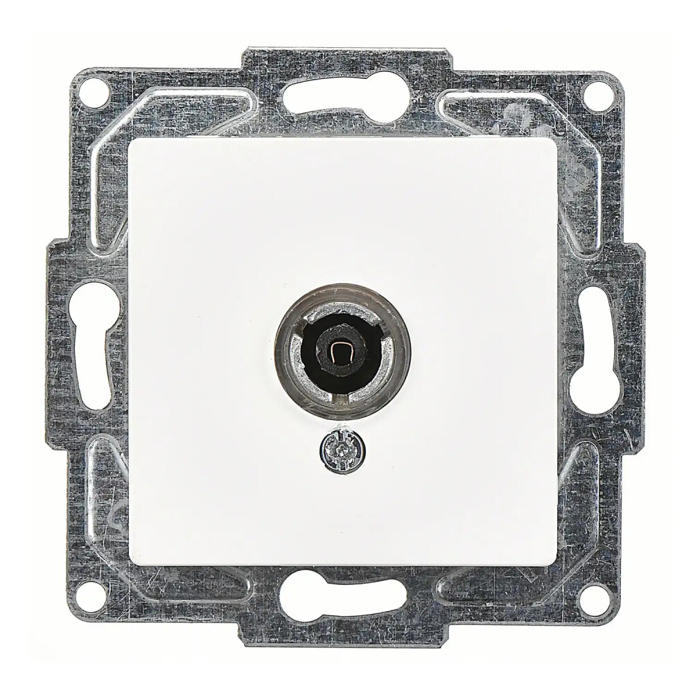 Eqona / Radius / Neoline TV Prizi (Geçişli-Sonlu), Beyaz (Mekanizma + Tuş/Kapak) - Günsan Elektrik