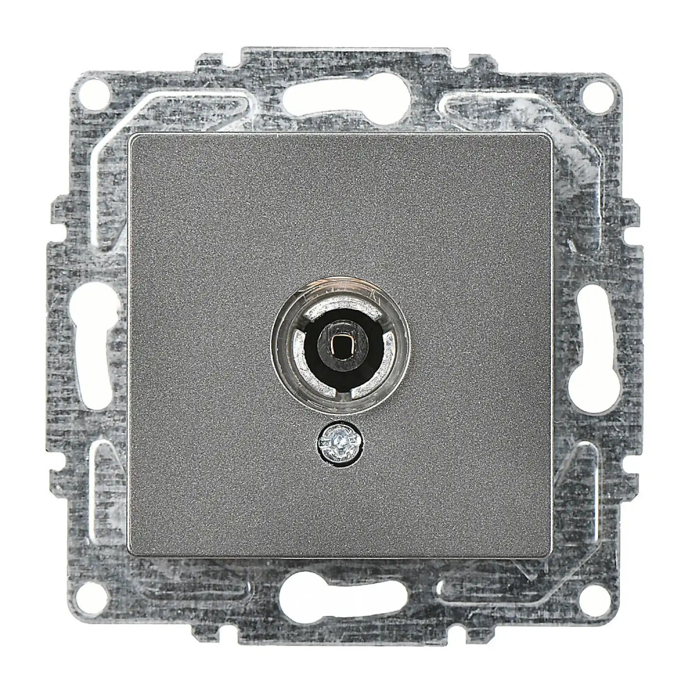 Eqona / Radius / Neoline TV Prizi (Geçişli-Sonlu), Füme (Mekanizma + Tuş/Kapak) - Günsan Elektrik